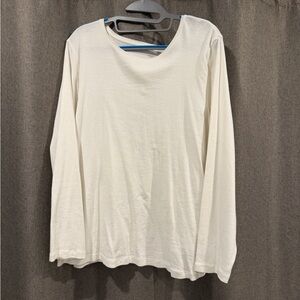 CJ Banks Cream Long Sleeve Top
